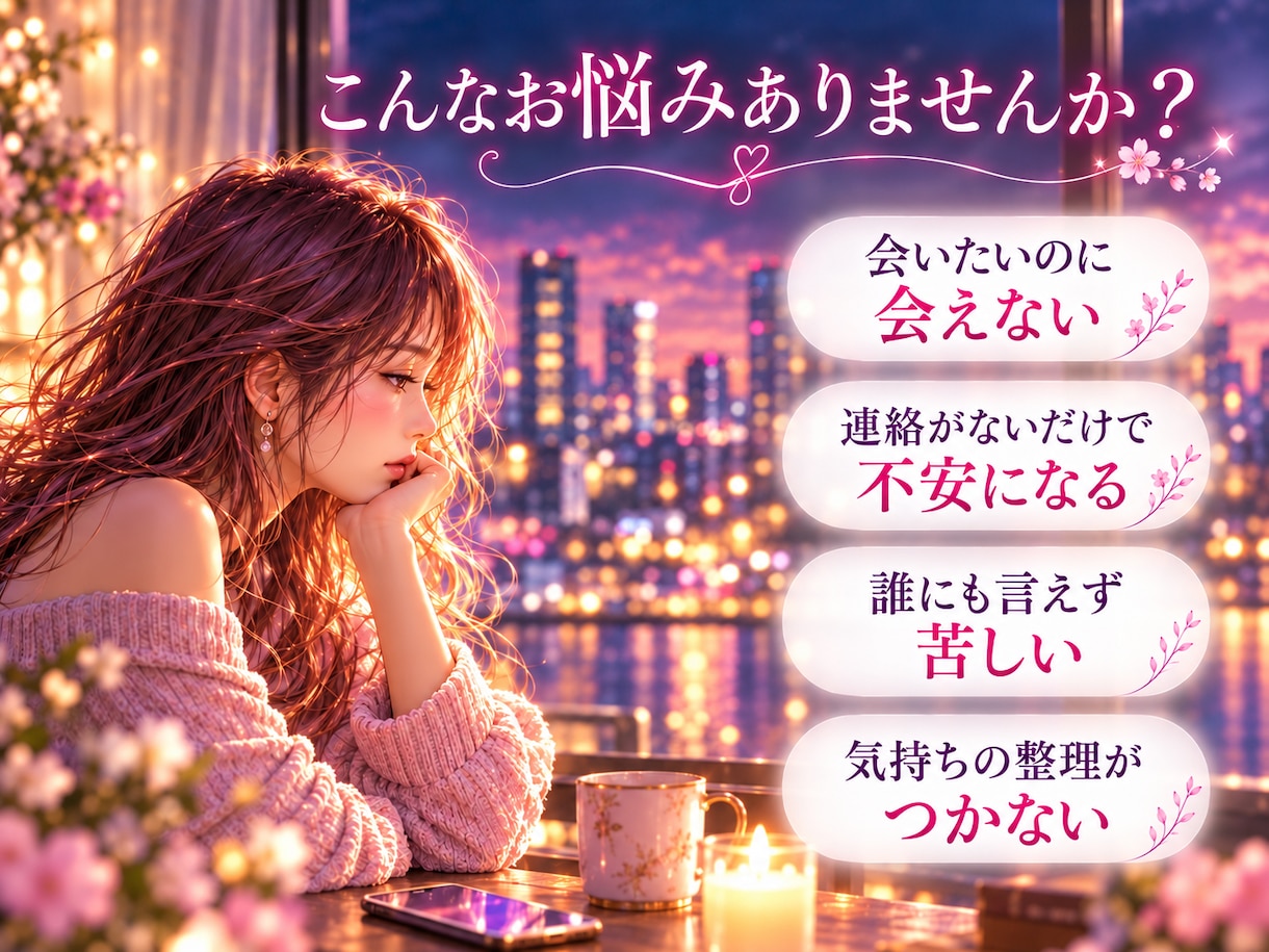 不倫・秘密の恋・複雑愛のお話しお聴きします 誰にも言えない気持ちをそのまま全て受け止めます！1分でもOK イメージ2
