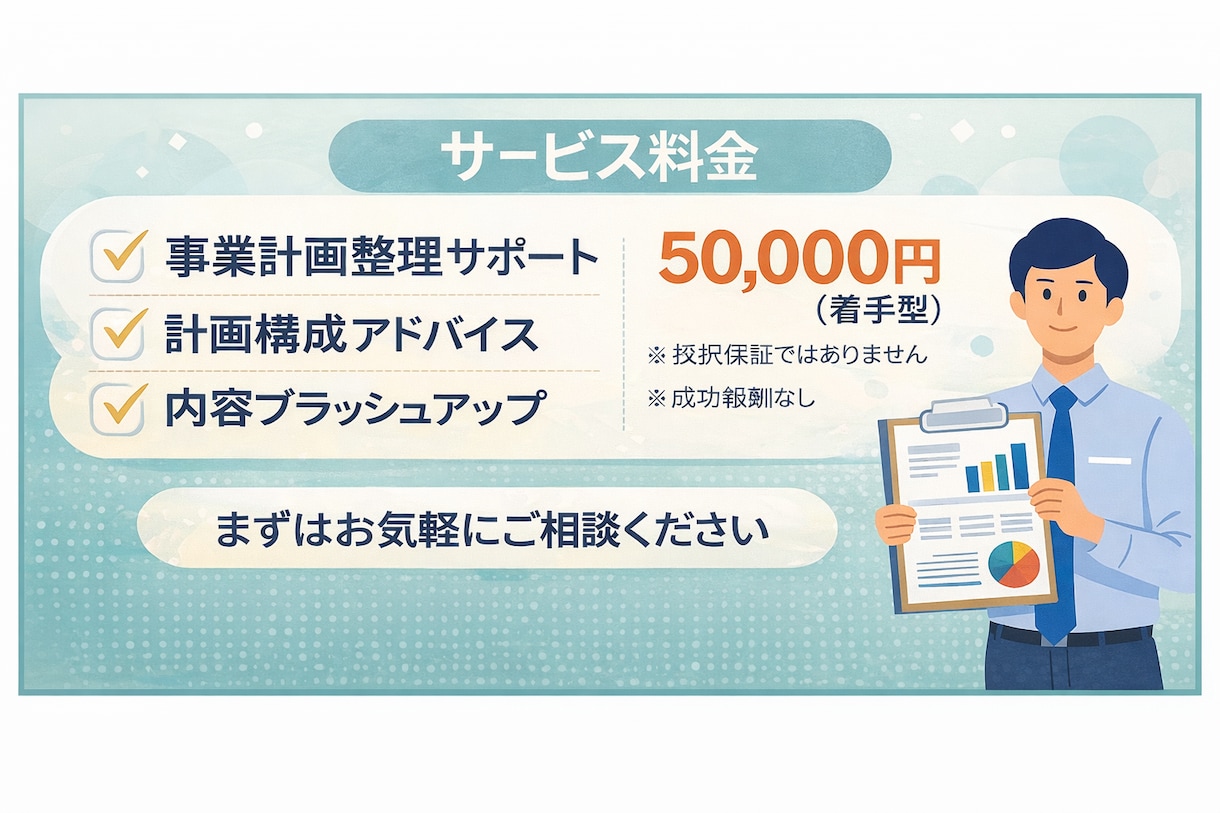 初めてでも安心持続化補助金支援します 採択を見据えた事業計画を丁寧に作成します イメージ4