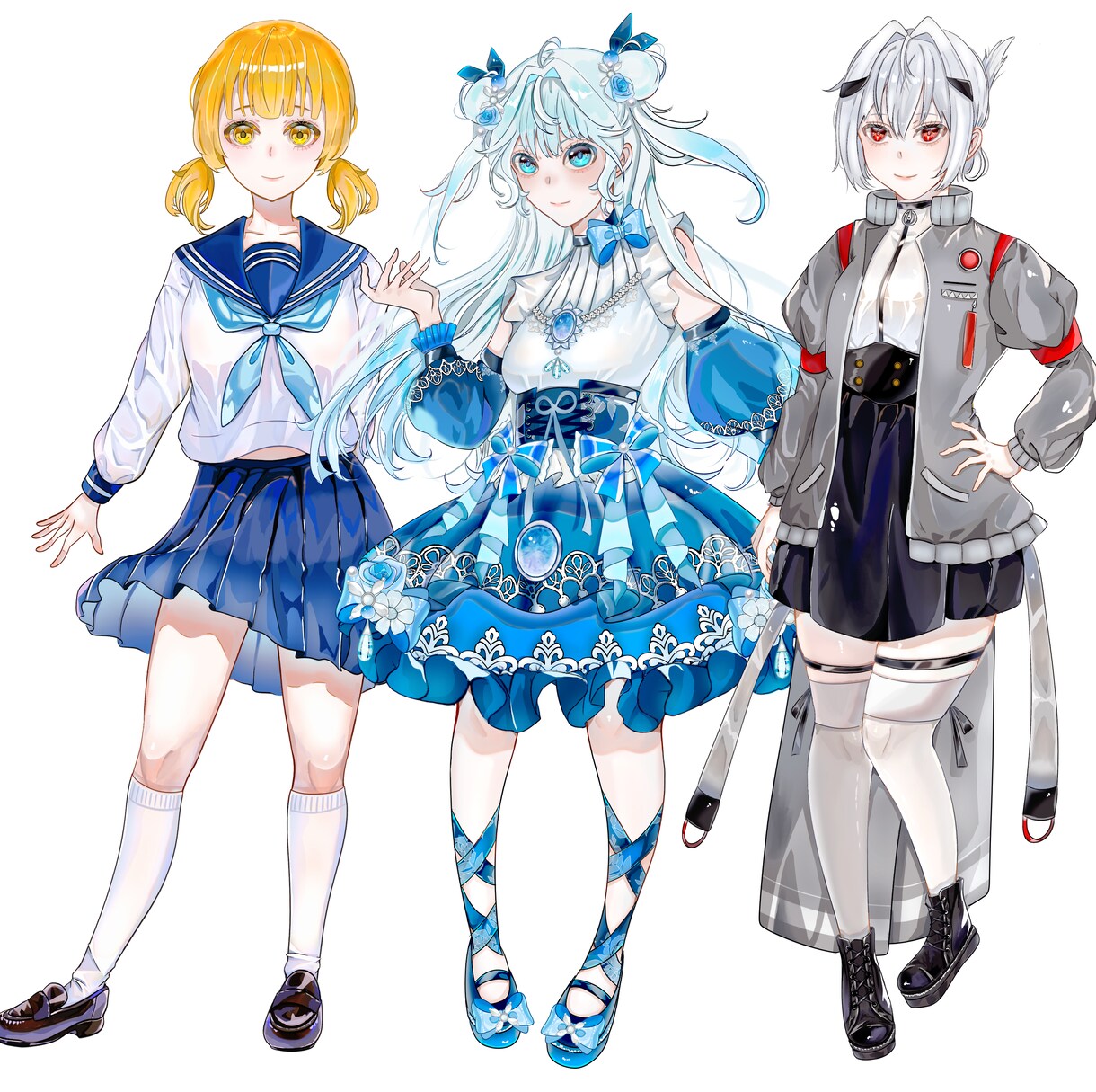 表情6種】Adopt立ち絵制作ます 可愛い女性キャラクターを描くのが得意です イメージ3