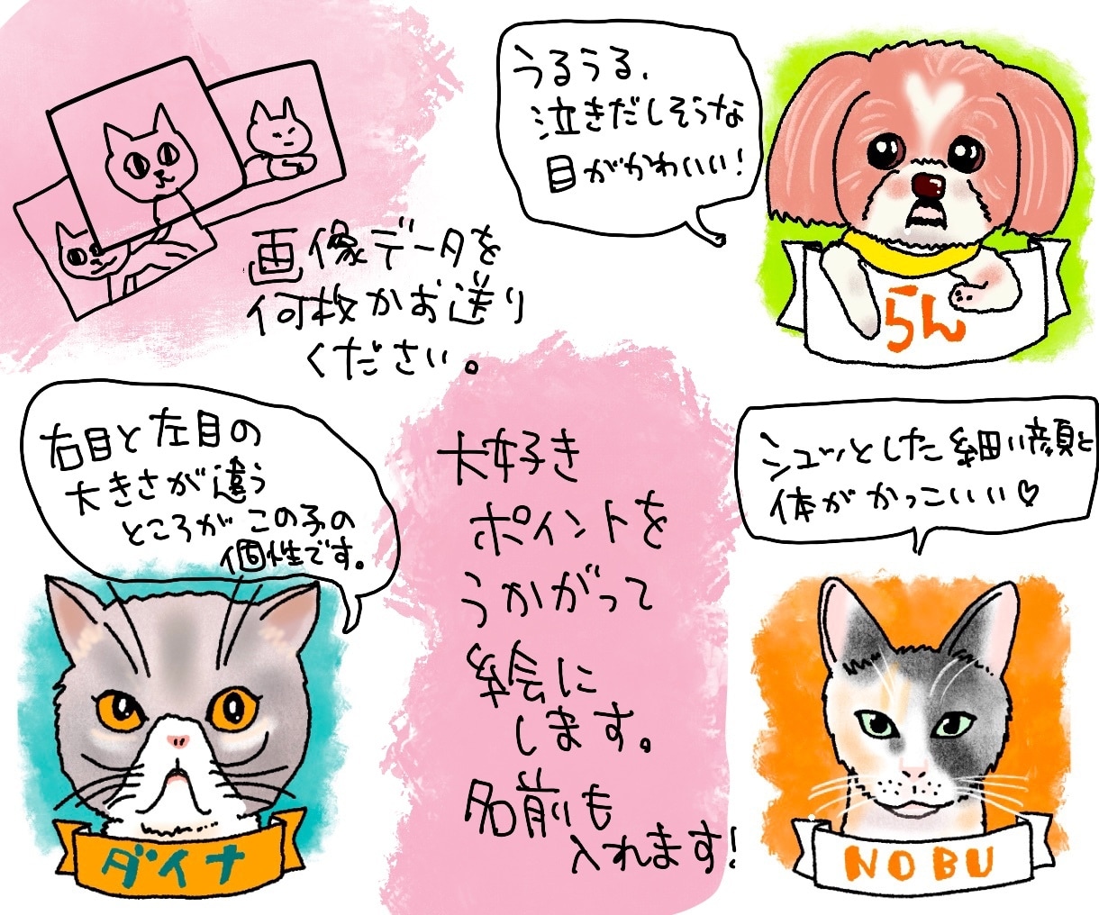 ペット似顔絵描きます グッズにしてプレゼントはいかが？ イメージ2