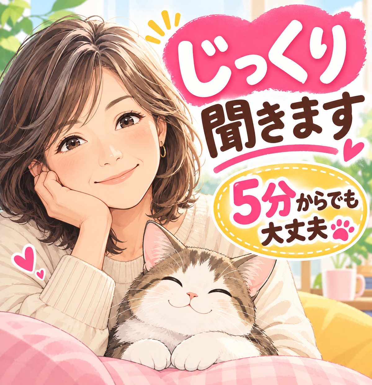 あなたのお悩みじっくり聞きます 50代おかんがあなたに寄り添います、思いたったらお気軽に！ イメージ1