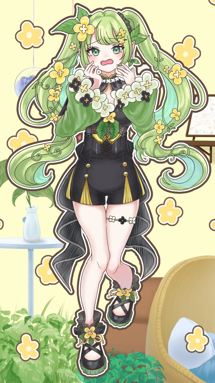キャラクター単体イラストを制作いたします ライブ活動に使用出来る単体でも見栄えするイラスト！ イメージ6