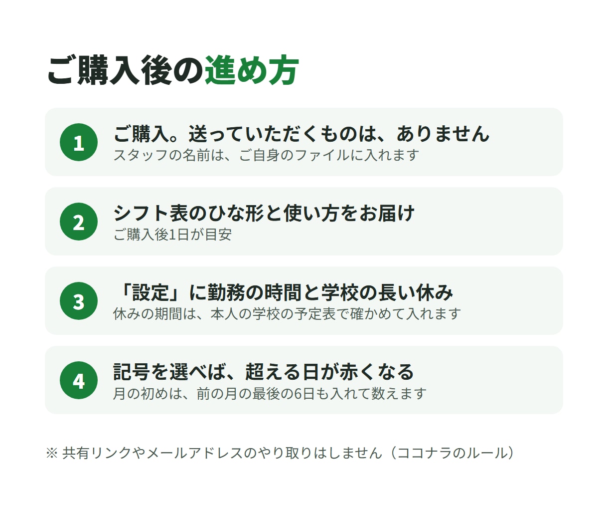 留学生バイト28時間超えを防ぐシフト表を販売します どの日から数えても7日間で自動計算。買い切り イメージ2