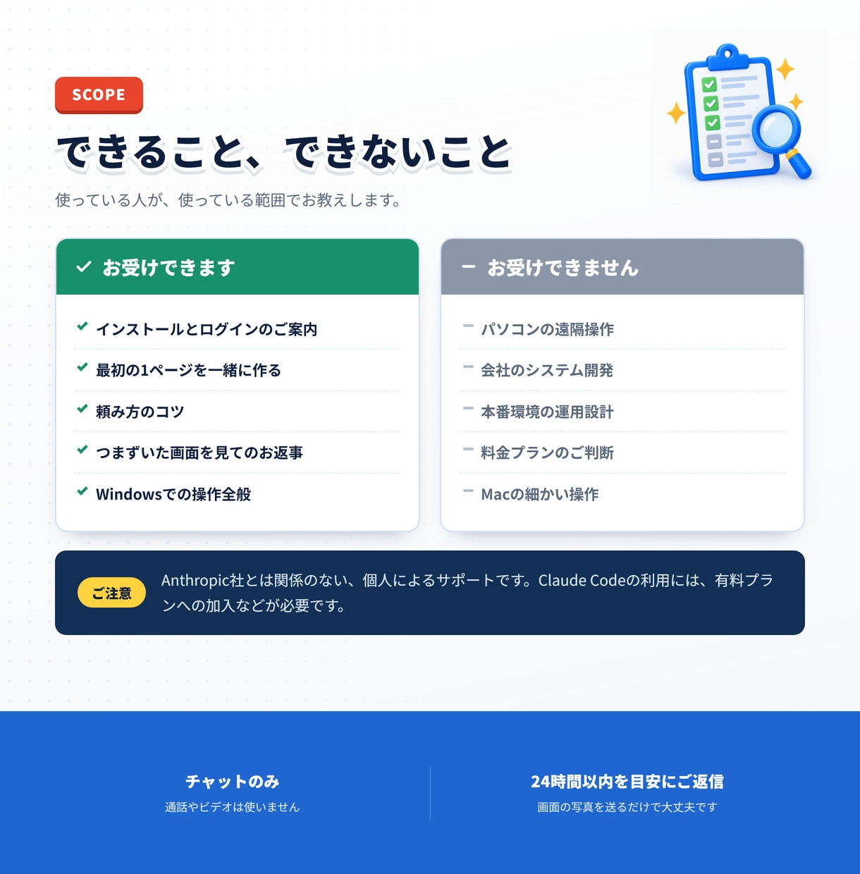 Claude Codeの導入と使い方を教えます インストールから最初の1ページ作成まで、チャットで イメージ2