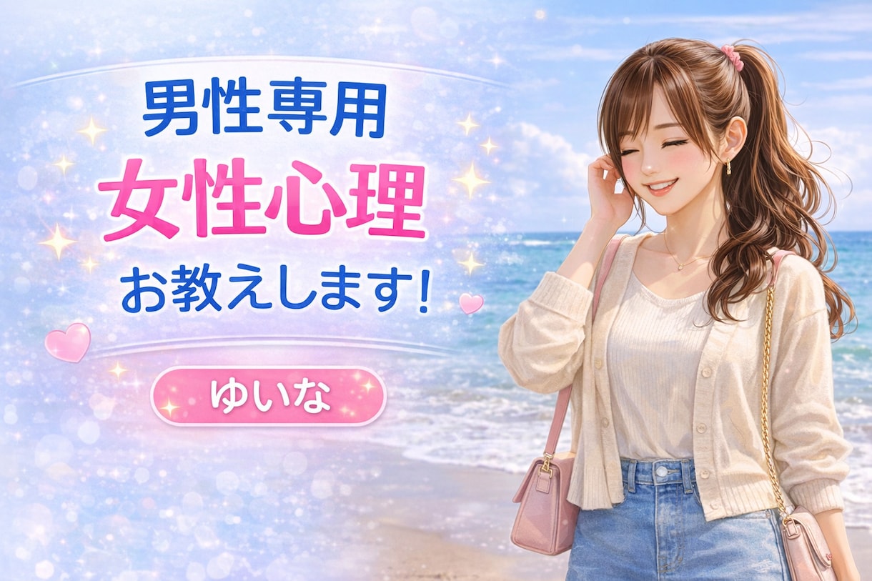 男性専用♡女性心理を教えます 女性心理は？モテるには？お教えします!外見だけではない! イメージ1