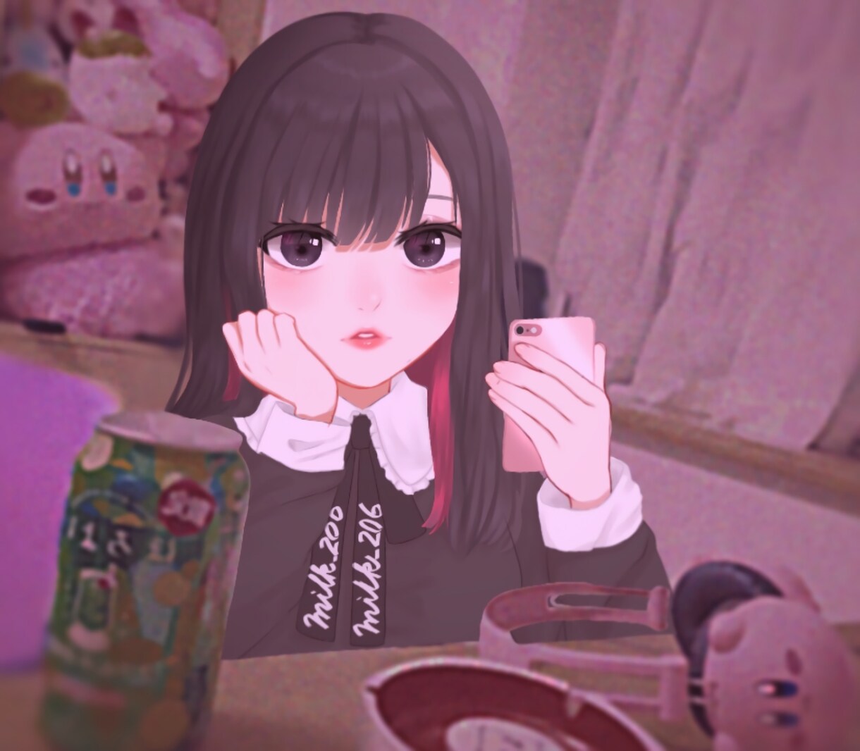 女の子の厚塗りアイコン描きます 地雷系女子、病み可愛い女の子が好きなあなたに イメージ3