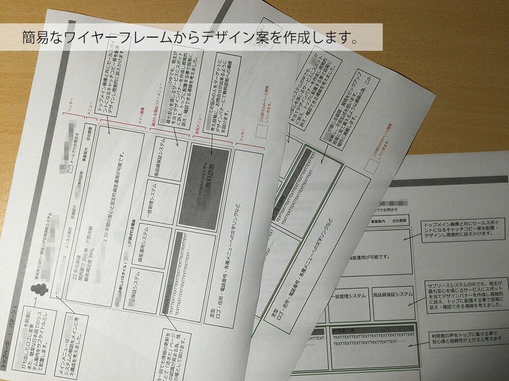 ホームページの構成案や手書き案などをFWでデザイン化します！ イメージ3