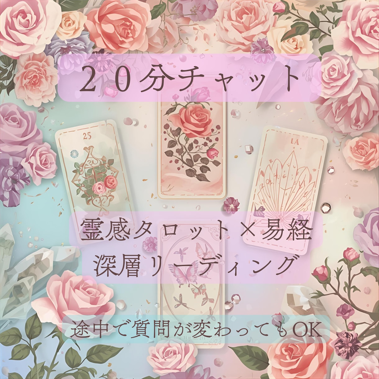 20分間＊リアルタイム鑑定＊20分間占います 2種の占術×霊感×心理学で本格鑑定＊恋愛・仕事・人間関係など イメージ1