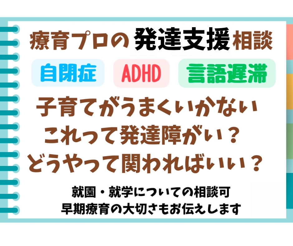 現役！療育のプロがお悩み解決のお手伝いをします 【電話】自閉症／ADHD／発達遅滞／グレーゾーン etc.. イメージ1