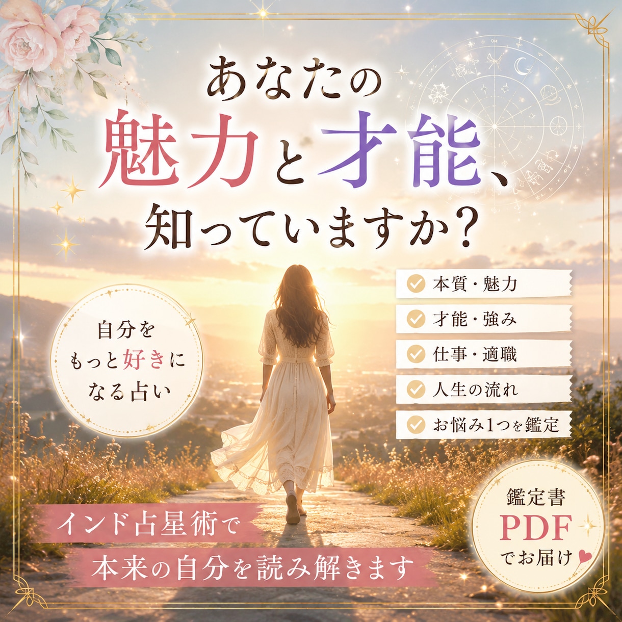 インド占星術であなたの魅力と才能を読み解きます 自分を信じて前を向き、人生を楽しめるようお手伝いします イメージ1