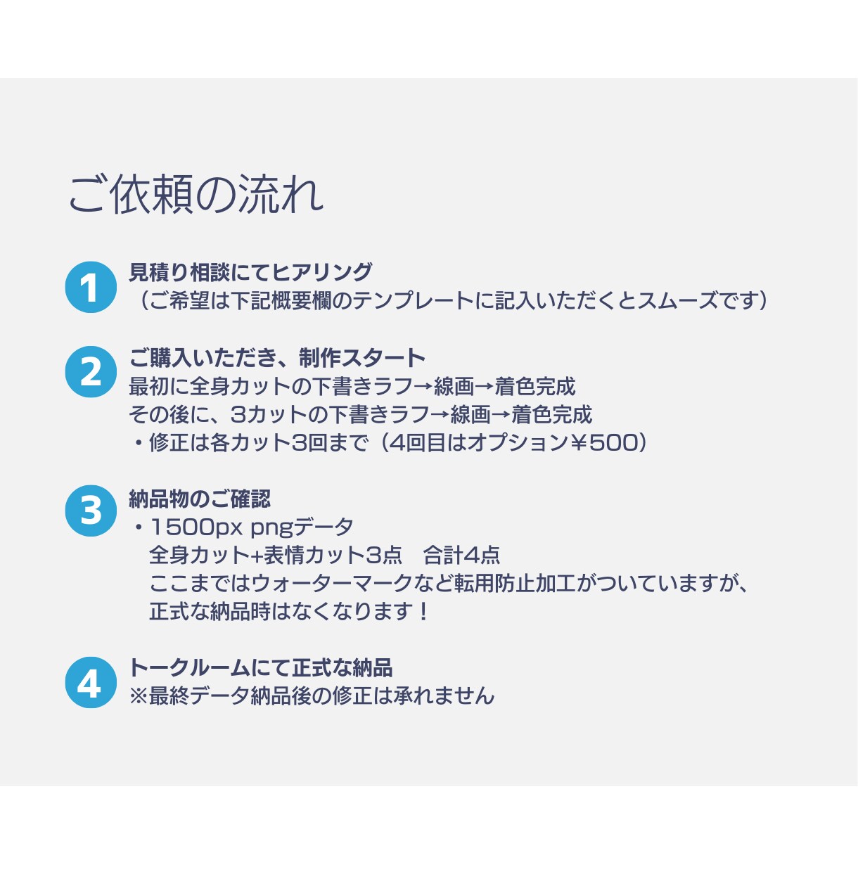 イラスト4点パック！活動用イラストを制作します YouTube、ブログなど長期案件も大歓迎です！ イメージ4