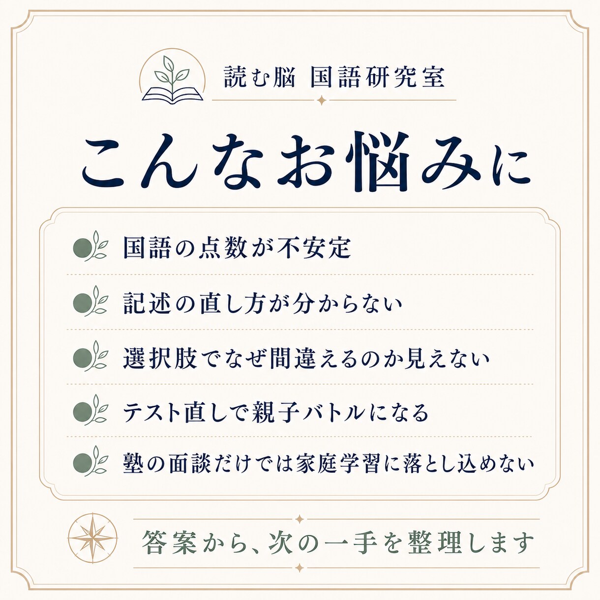 中学受験国語の答案を診断します プロの講師が「国語を伸ばす」ための手がかりを見つけます。 イメージ3