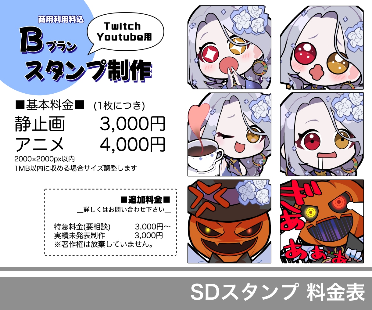 商用利用可能！ちまっとSD各種描きます 配信活動、プレゼントにぴったりな、かわい子ちゃん手に入ります イメージ3