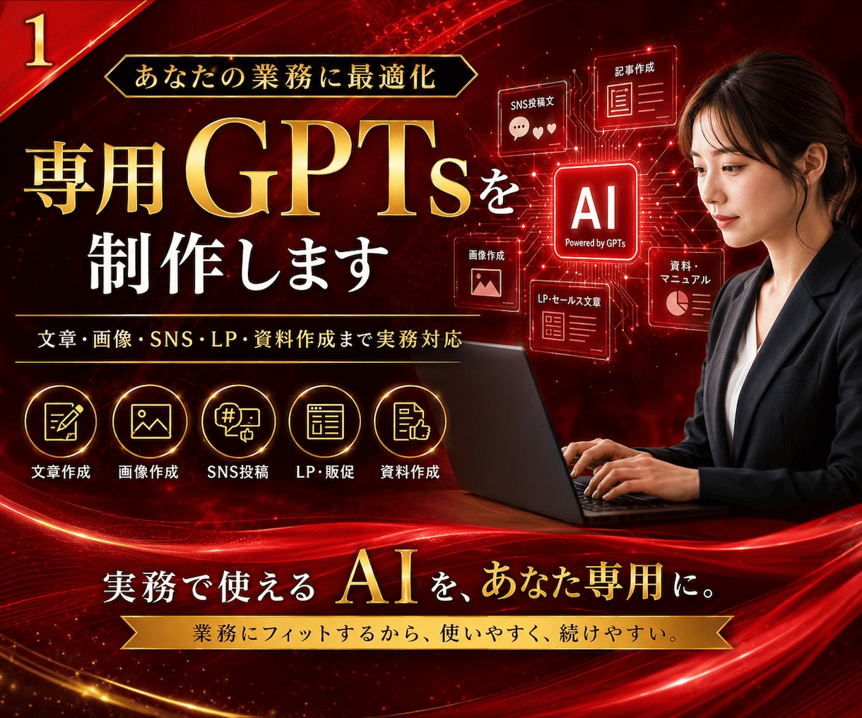 AI導入・効率化｜あなたの専用GPTsを制作します ChatGPTで業務自動化！時短プロンプト作成 イメージ1