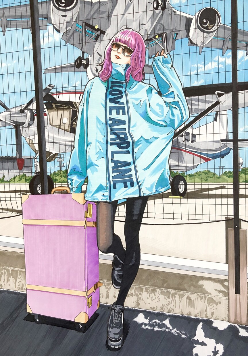 A4イラスト原画販売します 今まで描いてきたイラスト原画を額装して販売します。 イメージ2