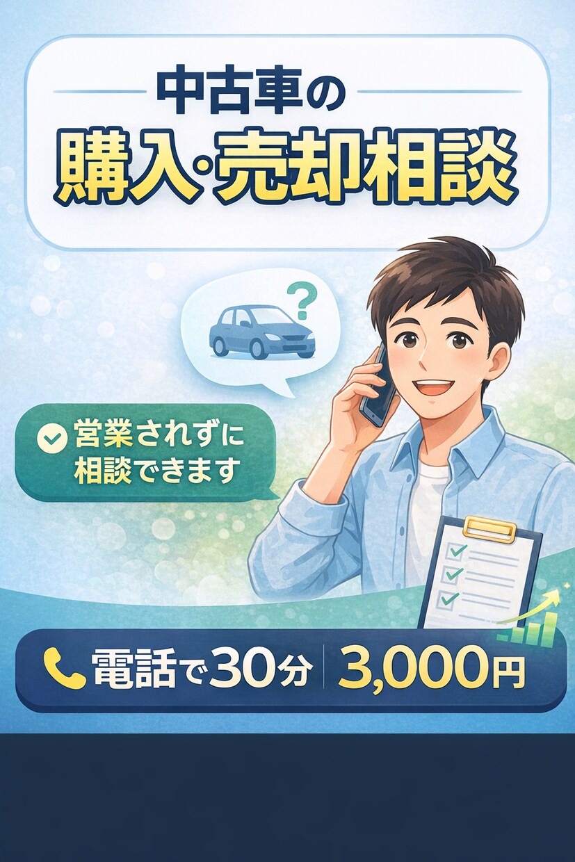 中古車購入・売却の不安を第三者目線で整理します 営業されずに判断したい方向けです イメージ1
