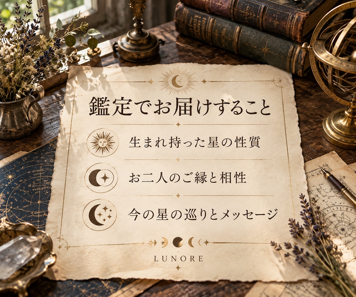 西洋占星術と直感で恋愛やご縁を読み解きます 英国魔女の世界観×ホロスコープで心の奥を紐解く イメージ3