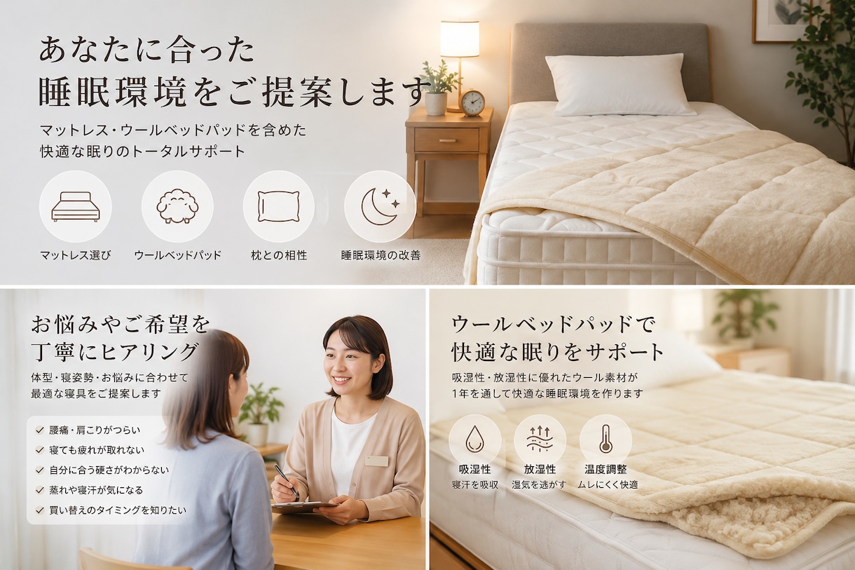 失敗しないマットレス選び教えます 販売経験を活かして丁寧にアドバイス イメージ1