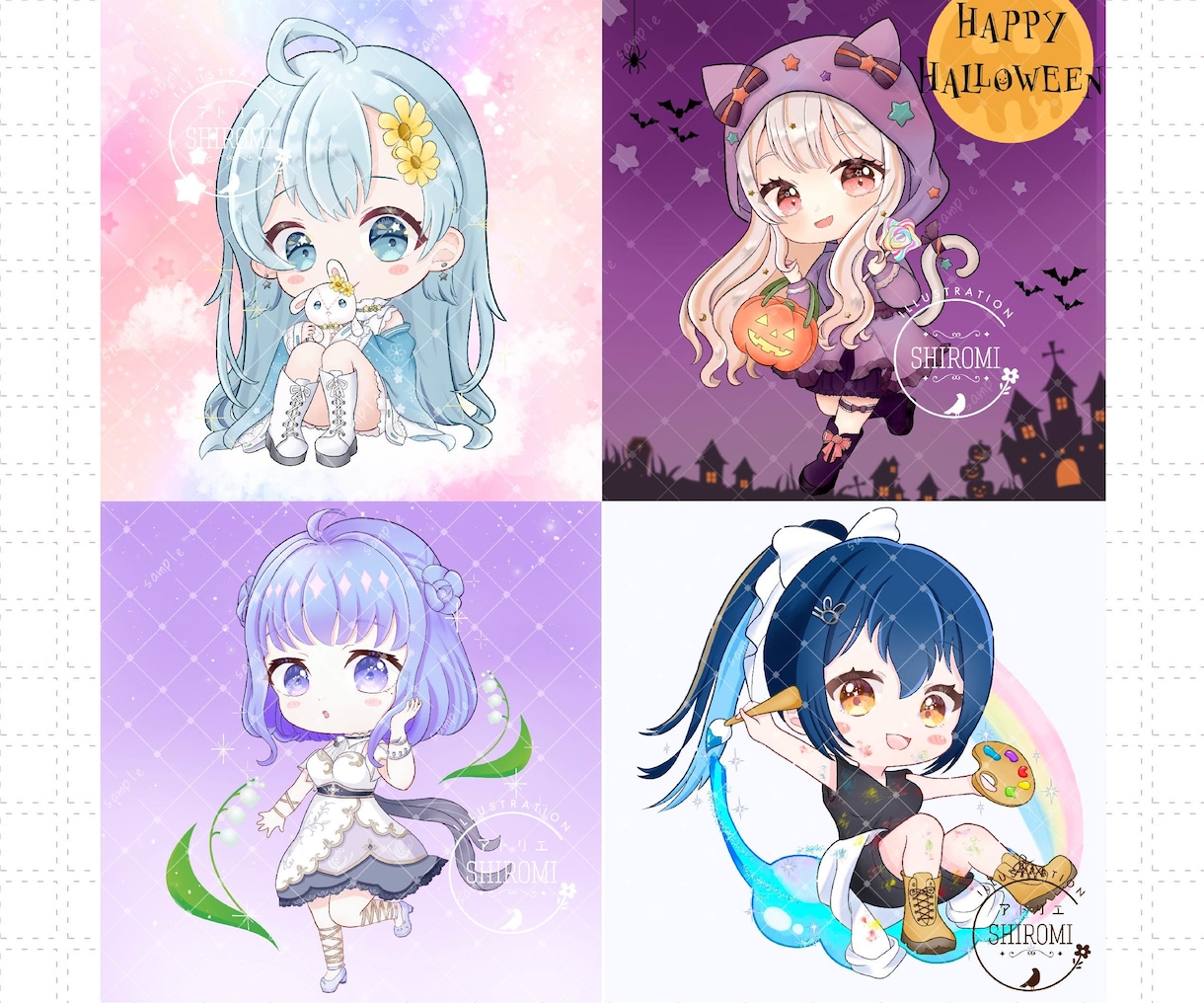 商用可◎配信用デフォルメS Dキャラお描きます ちびキャラのﾊﾟｰﾂ分け、待機画面ｱﾆﾒｰｼｮﾝもできます！ イメージ9