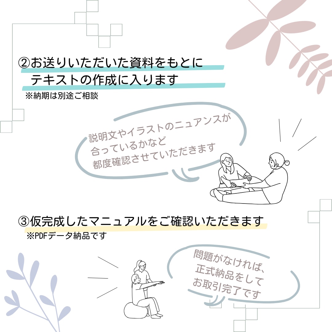 エステ・マッサージの施術工程のマニュアル作成します スタッフの新人研修に便利！サロン独自オリジナルマニュアル作成 イメージ5