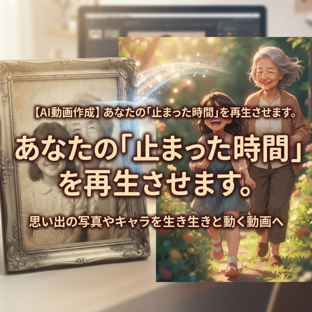 写真や、画像の止まった時間を再生させます 「大切な思い出写真、画像が、もう一度動き出す」 イメージ1