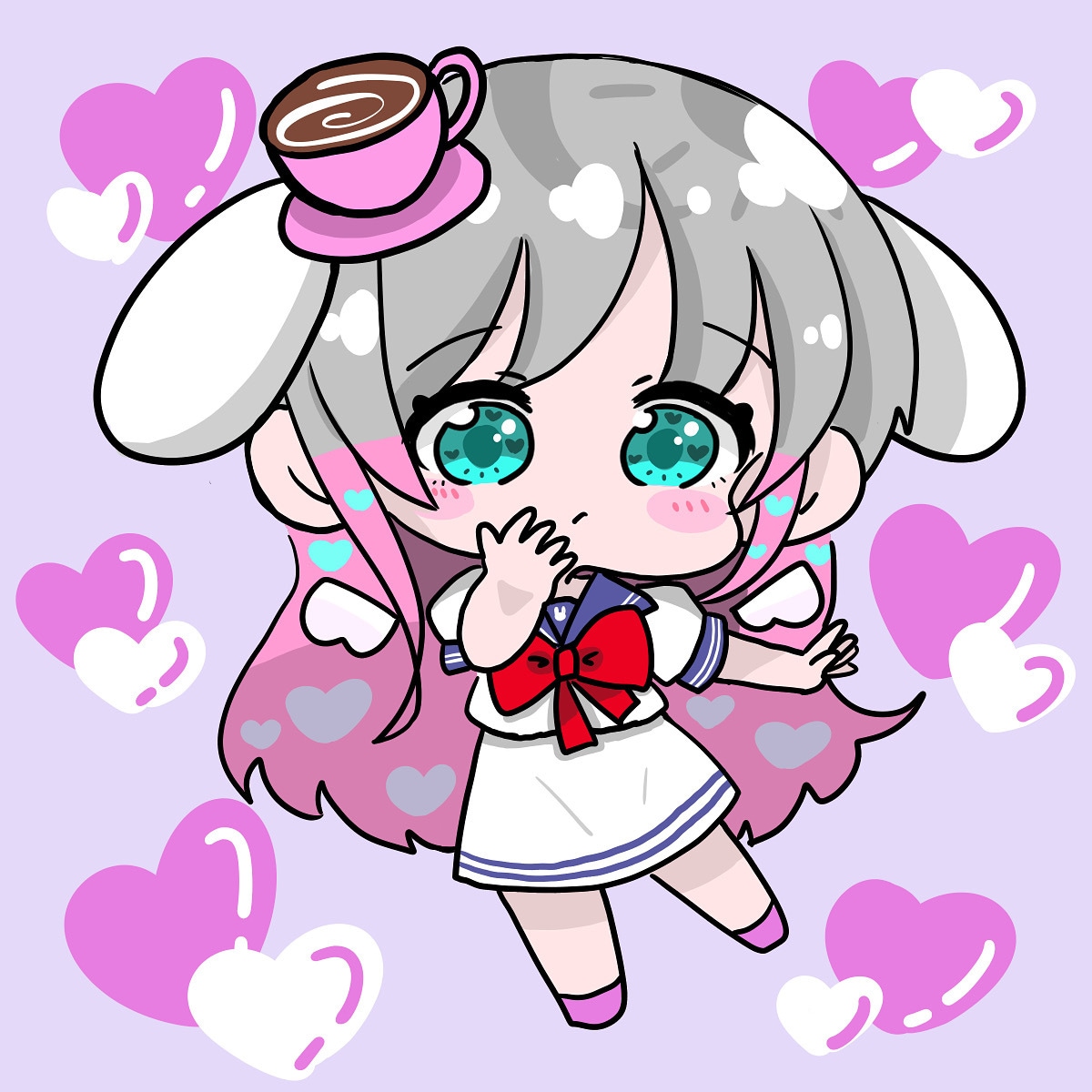 ぷにぷにで可愛いちびキャラのイラストを描きます 一枚絵、アイコン、グッズなどに！！ イメージ5