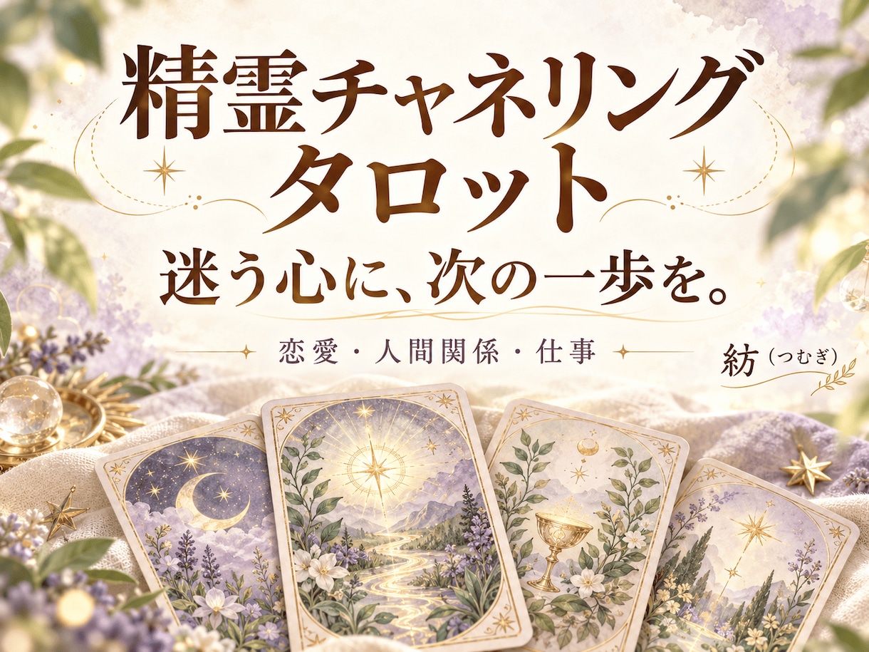 恋愛・人間関係・人生の悩みを精霊タロットで視ます 悩みの奥にある心の声と、これからの一歩を丁寧に読み解きます♪ イメージ1