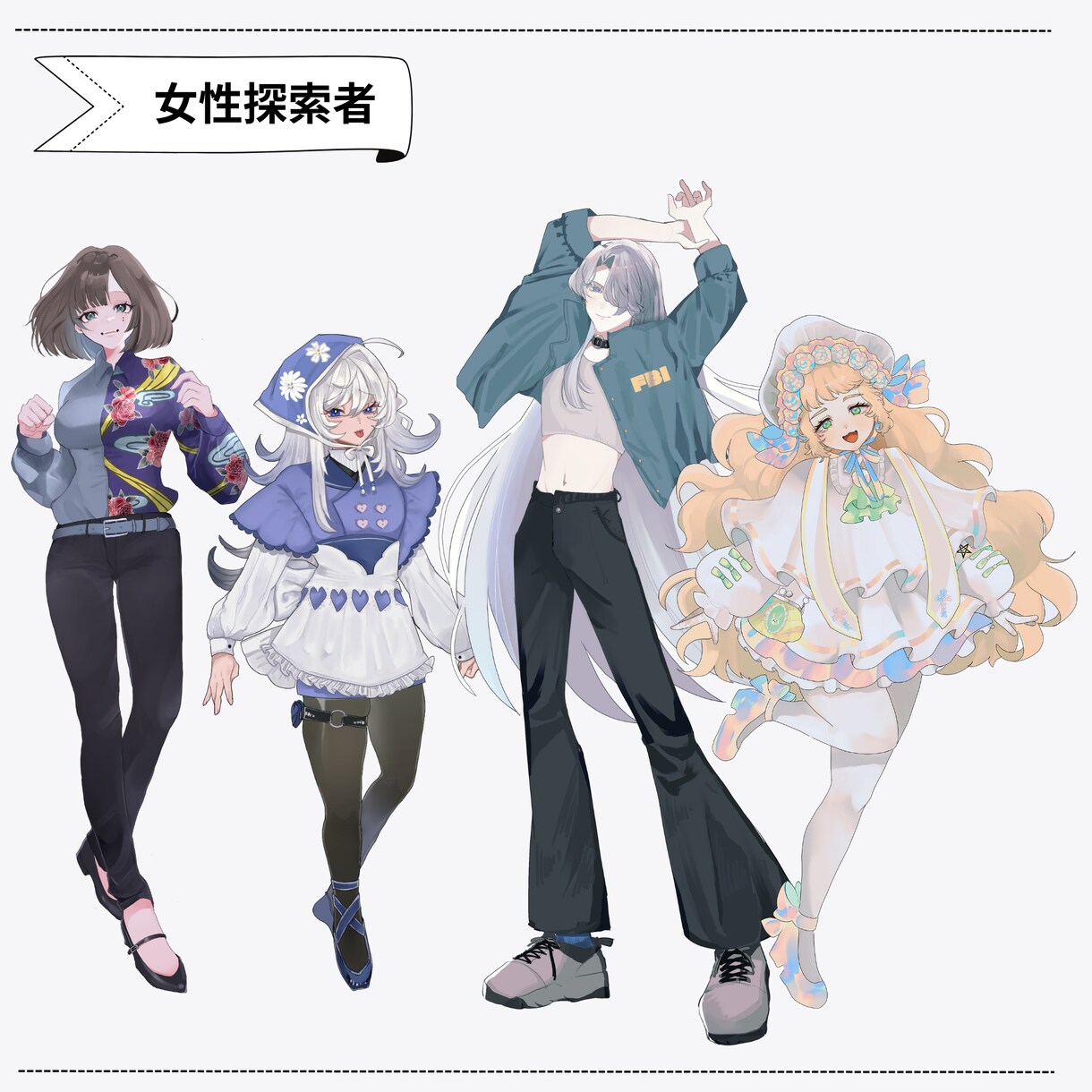 TRPG立ち絵/表情差分描きます 【女性】【若い男性】【中性的な人物】が得意です！ イメージ2
