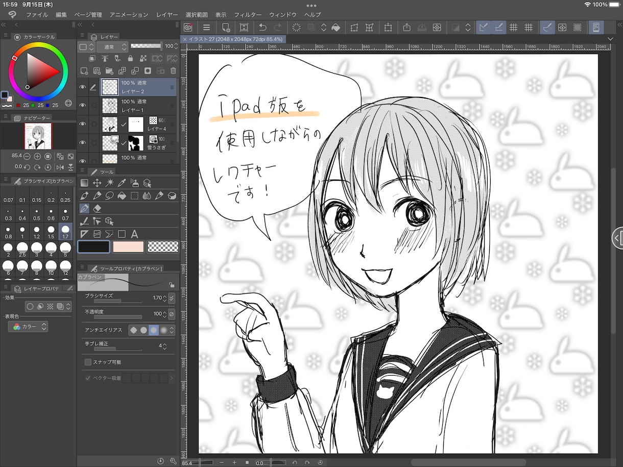 CLIP STUDIO(PRO.EX)等教えます マンガ、イラスト等のテクニックをオンラインでアドバイス イメージ1