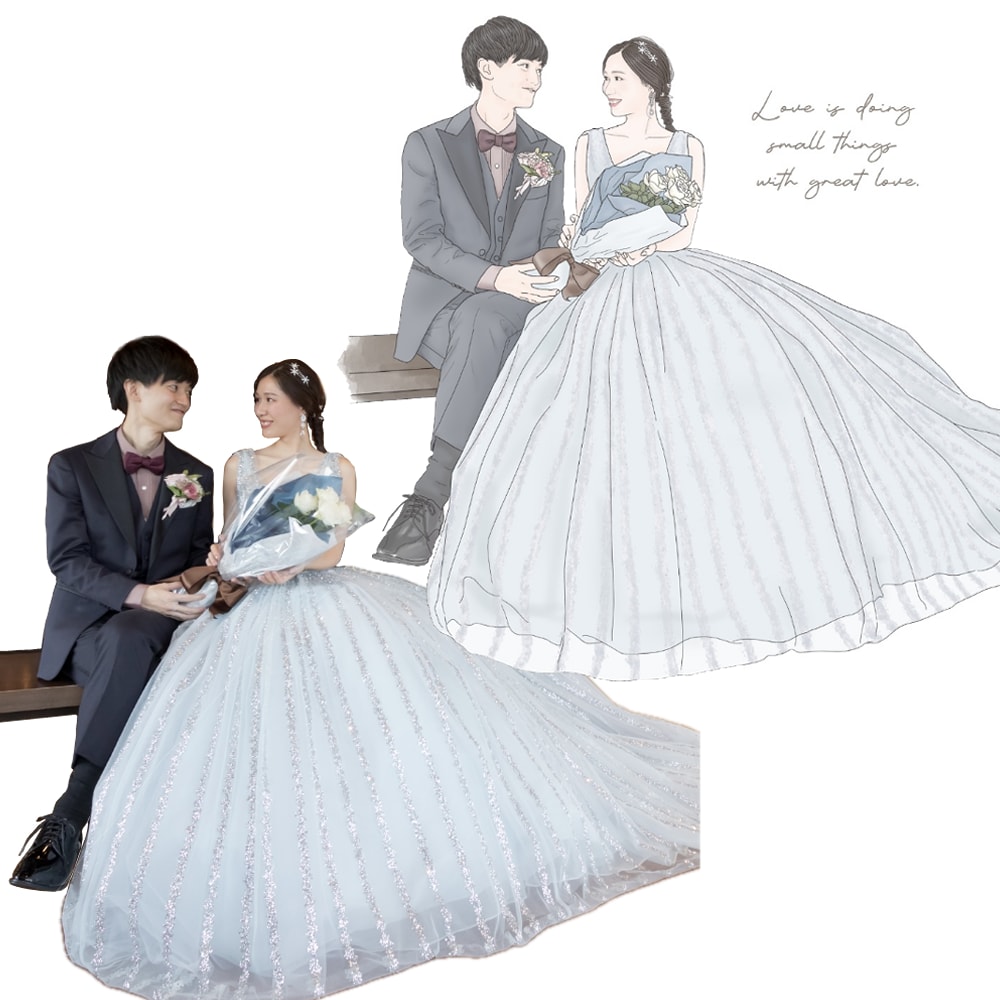 結婚式のウェルカムボード作成します ご本人そっくり & 美化して描きます♡ イメージ6