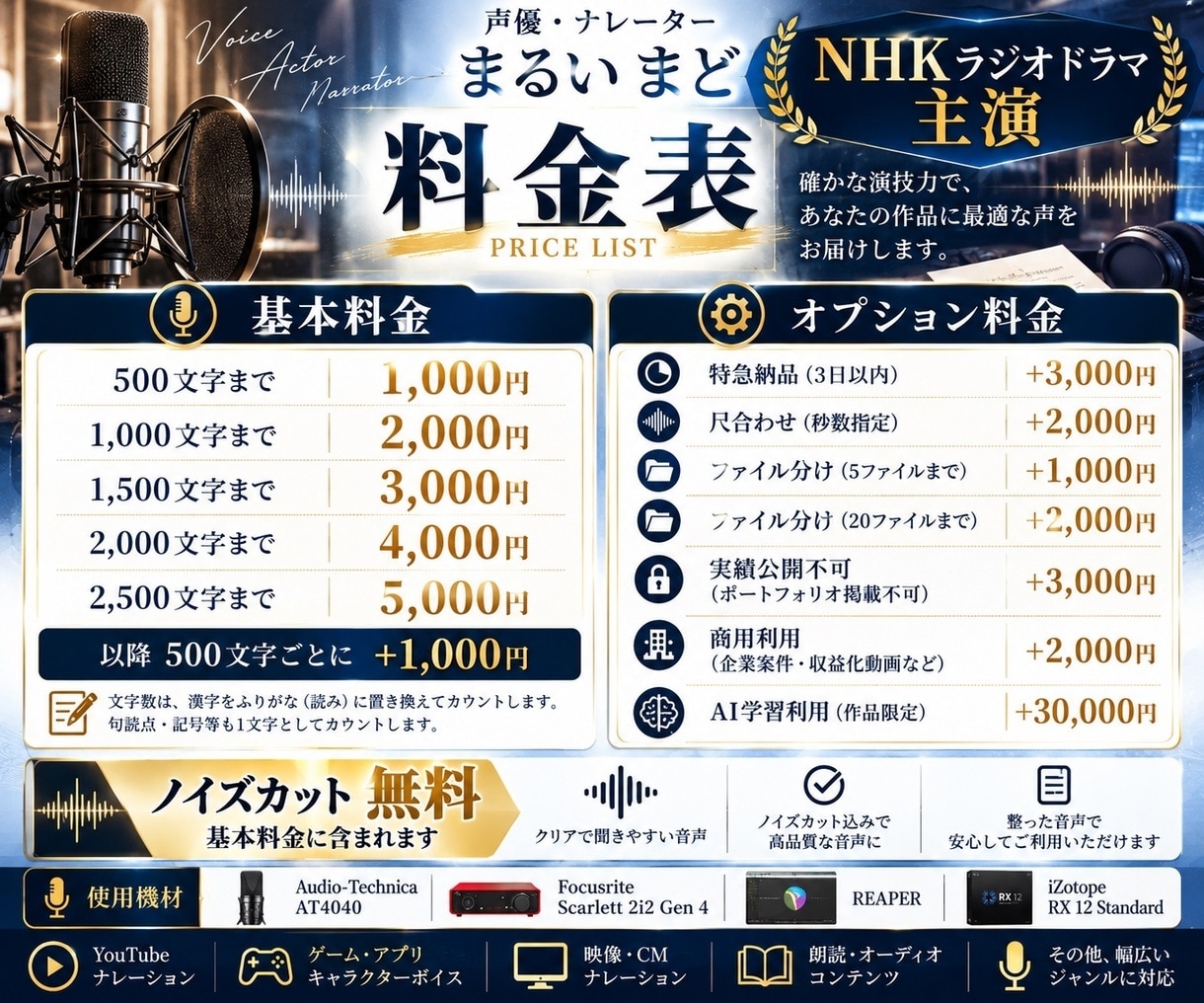 NHKラジオドラマ主演☆作品を彩る声をお届けします 求める『理想の声』が、この中にあります。 イメージ3