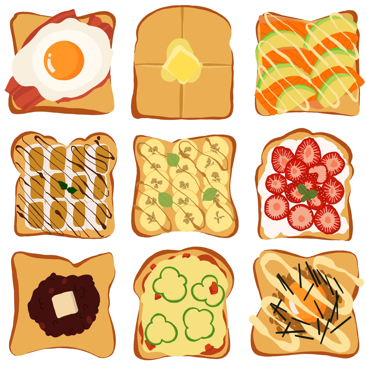 圧倒的低価格！商用可！食べ物のイラストを描きます ポップなイラストで、メニュー表など色々な用途におすすめ！ イメージ1