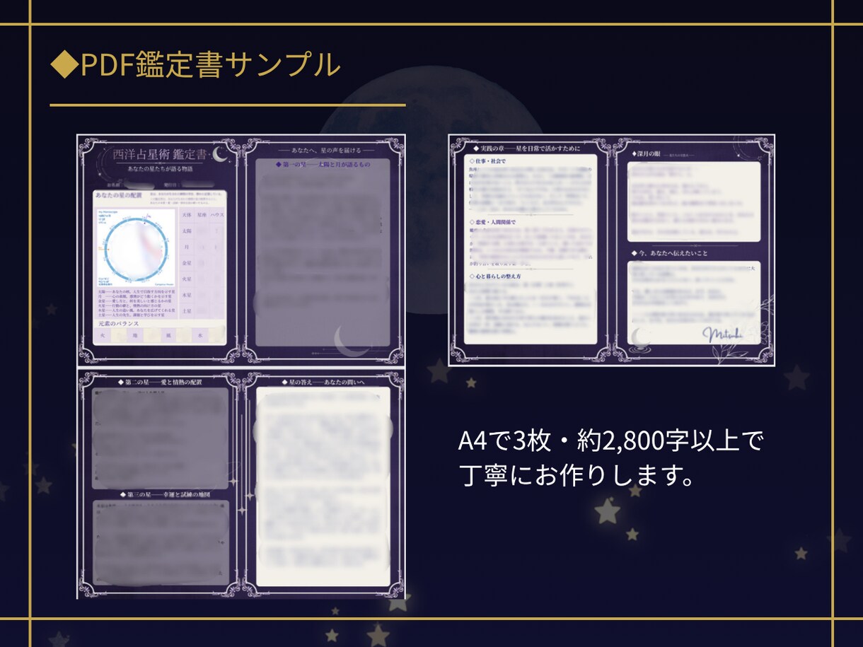 星の地図であなたの本質と悩みを読み解きます 実践アドバイスつき・読んで終わらせない本格鑑定書 イメージ3