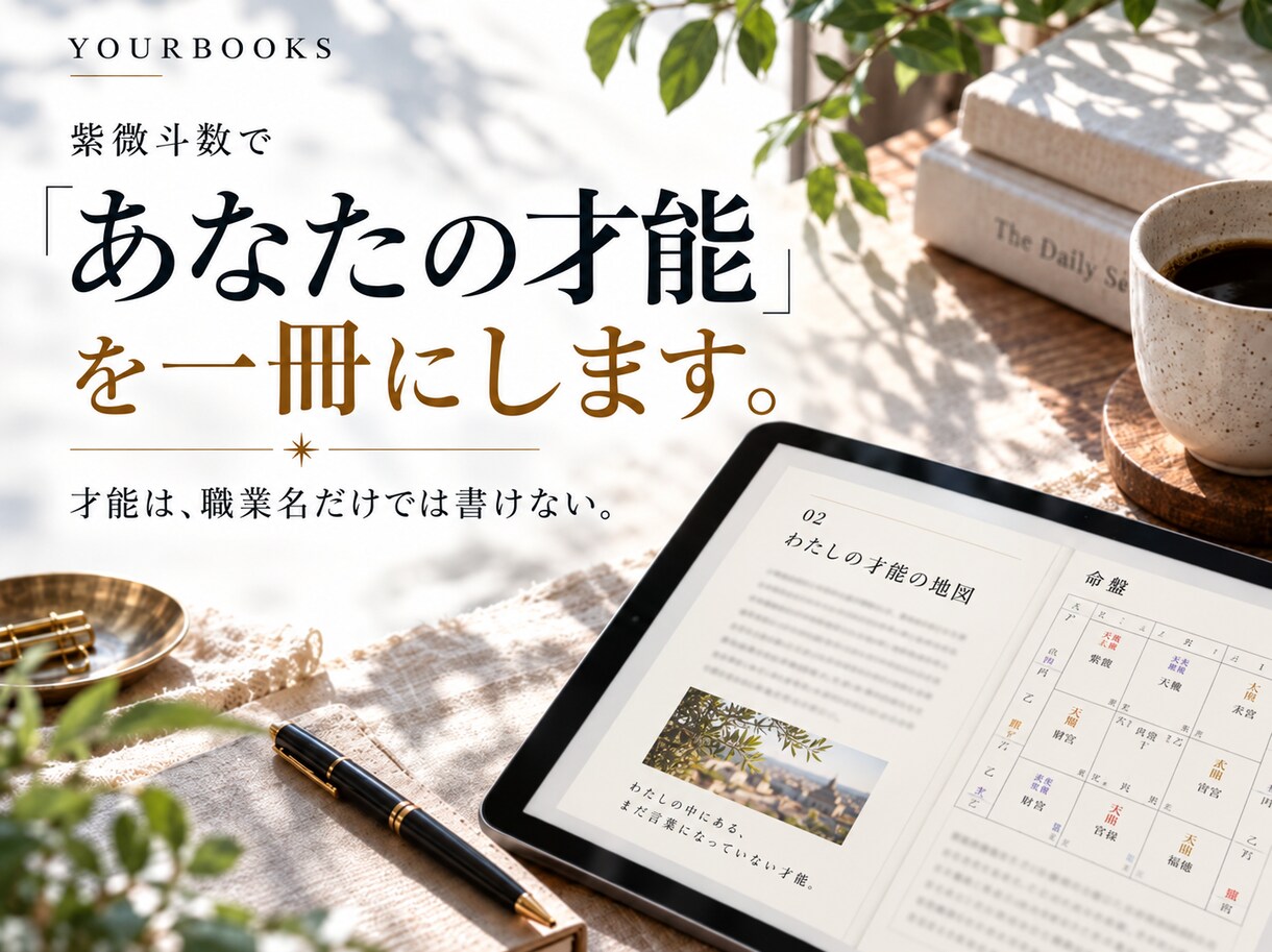 紫微斗数で「あなたの才能」を一冊の本にします 才能を探すのではなく、すでに使っている「力」を読む イメージ1