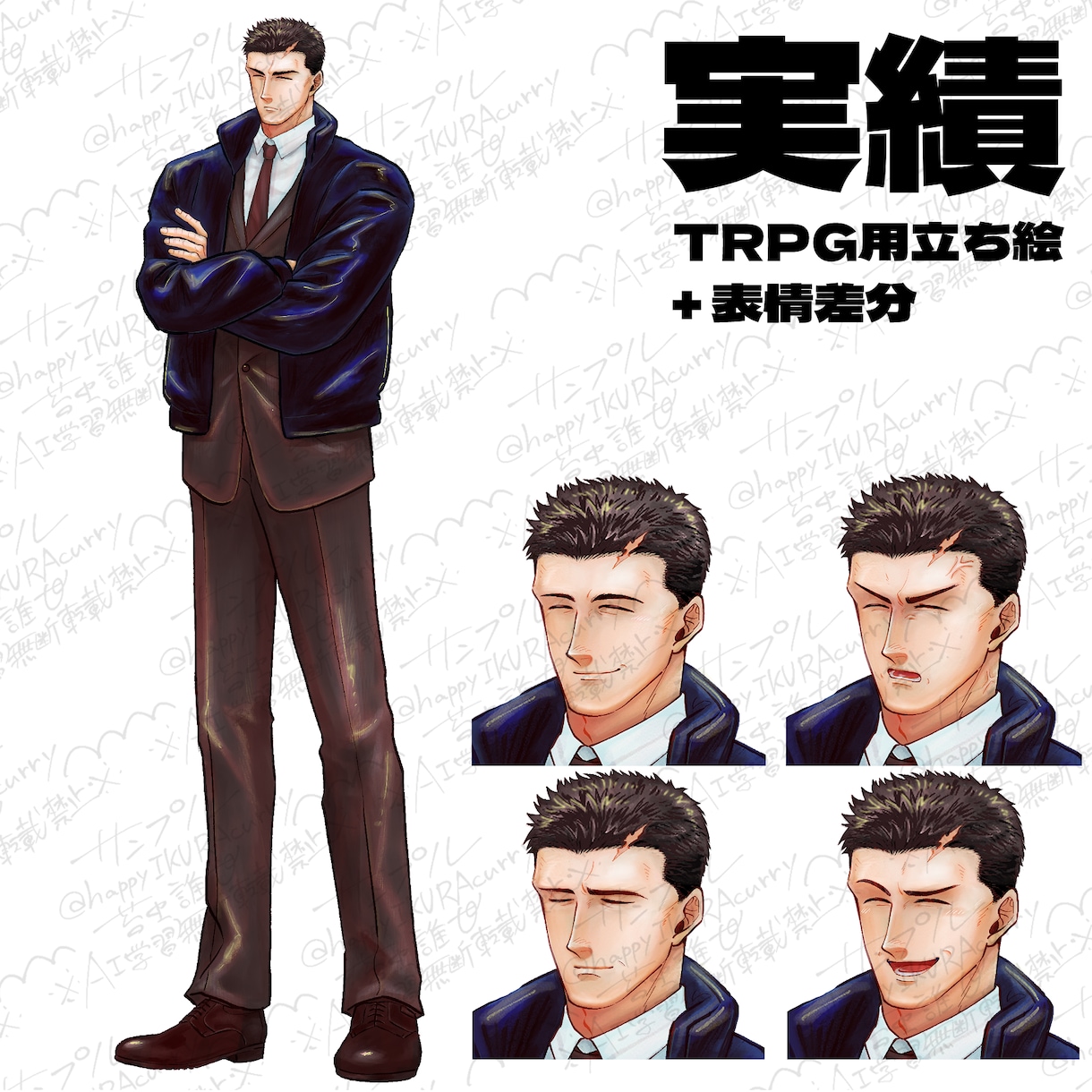 キャラデザ無料　TRPG 資料用立ち絵描きます キャラデザ無料！TRPG 資料用に使えます イメージ3