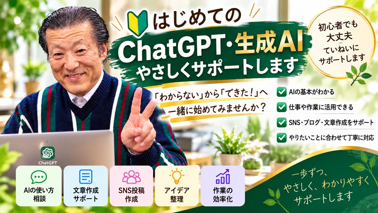 AI導入をやさしくサポートします 初心者でも安心してAIを仕事に活用できます イメージ1