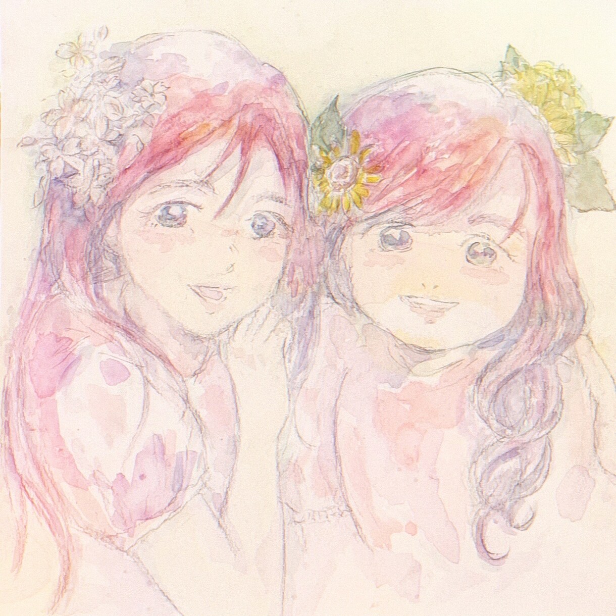 お部屋に、贈り物に。優しい水彩画で似顔絵を描きます 可愛らしい瞬間を夢の世界に閉じ込めて飾りませんか？ イメージ1