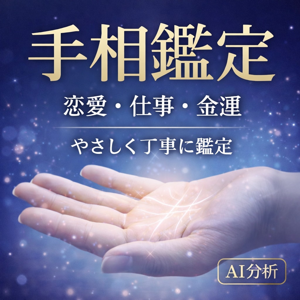 手相鑑定します。恋愛・仕事・金運をみます 写真で簡単｜AI分析を用いて丁寧に鑑定します イメージ1
