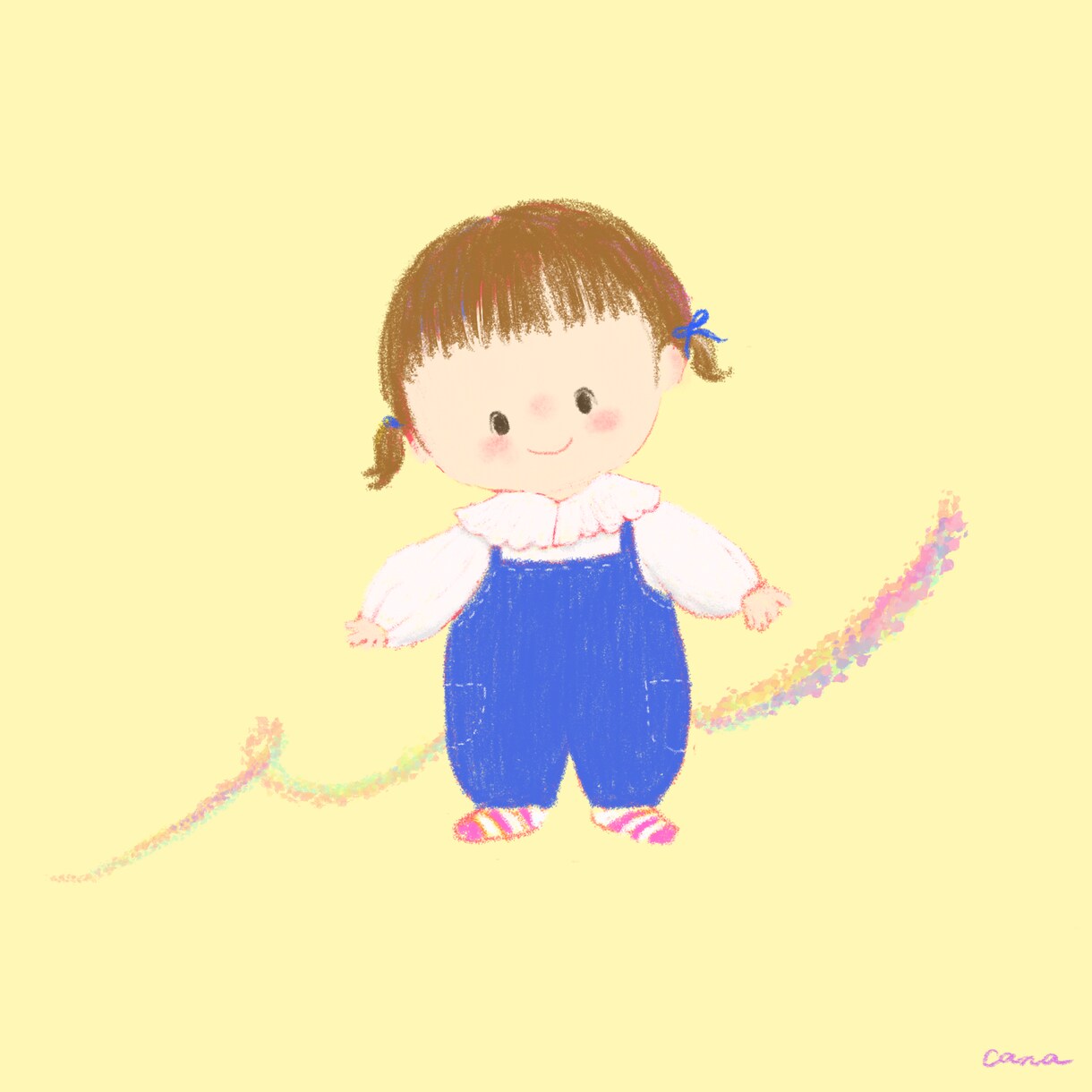 手書きがかわいい、目を引くアイコンお描きします お子様の似顔絵イラストや、ペットとの2ショットもOKです！ イメージ2