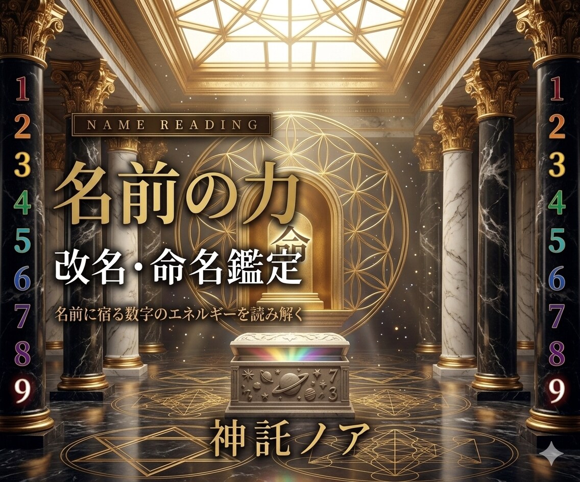 名前に宿る数字のエネルギーと魂との適合性をみます 名前を読み解くことで、今のあなたが分かります イメージ1