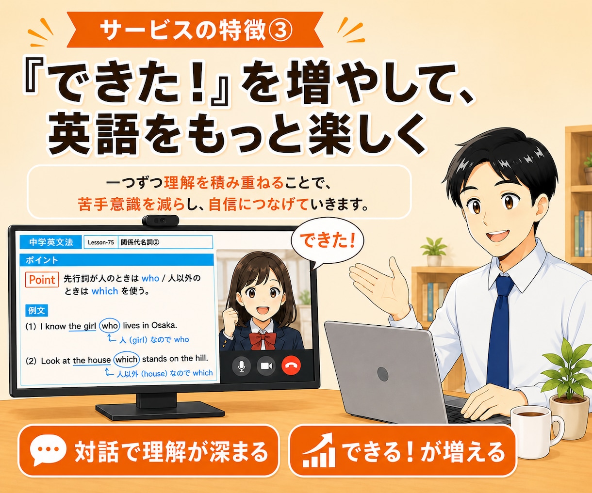 小学・中学英語｜300人以上指導した講師が教えます 定期テスト対策／高校入試対策／小学生の中学準備もOK！ イメージ4