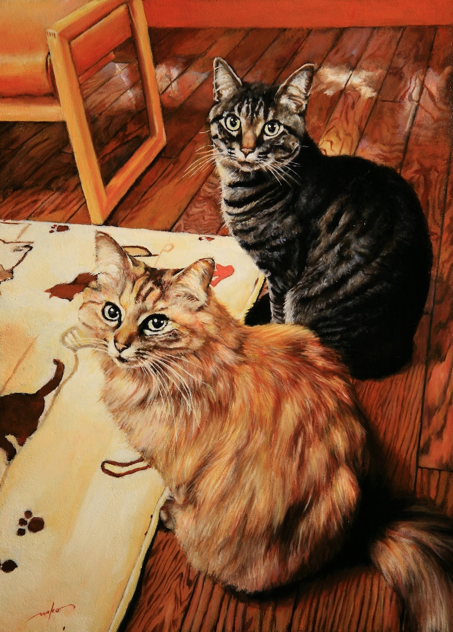 国際賞受賞のプロの画家がペット画を油絵で描きます 愛猫チャン＆愛犬チャンとの想い出をアートとしてお届けします イメージ10