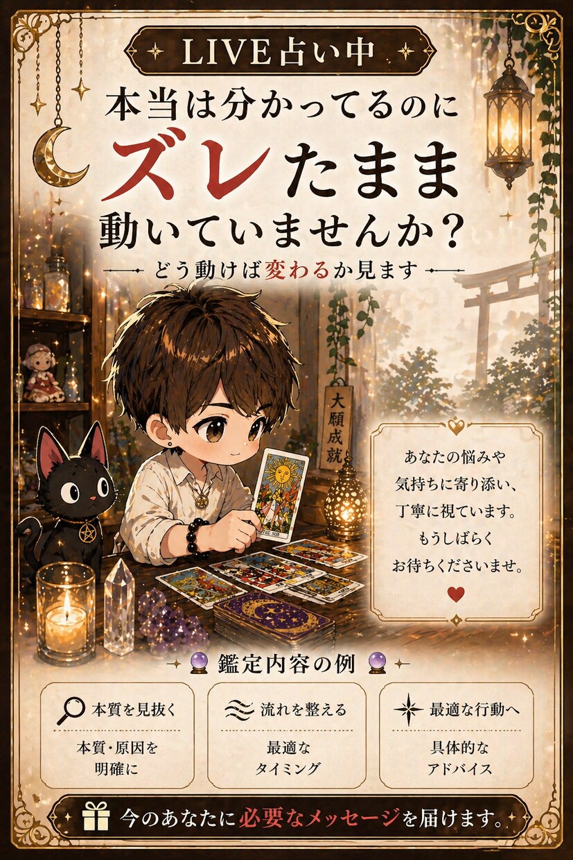 迷いを抱えた方へ｜今の流れと取るべき行動を出します タロット×生年月日で流れと行動を具体化します イメージ3