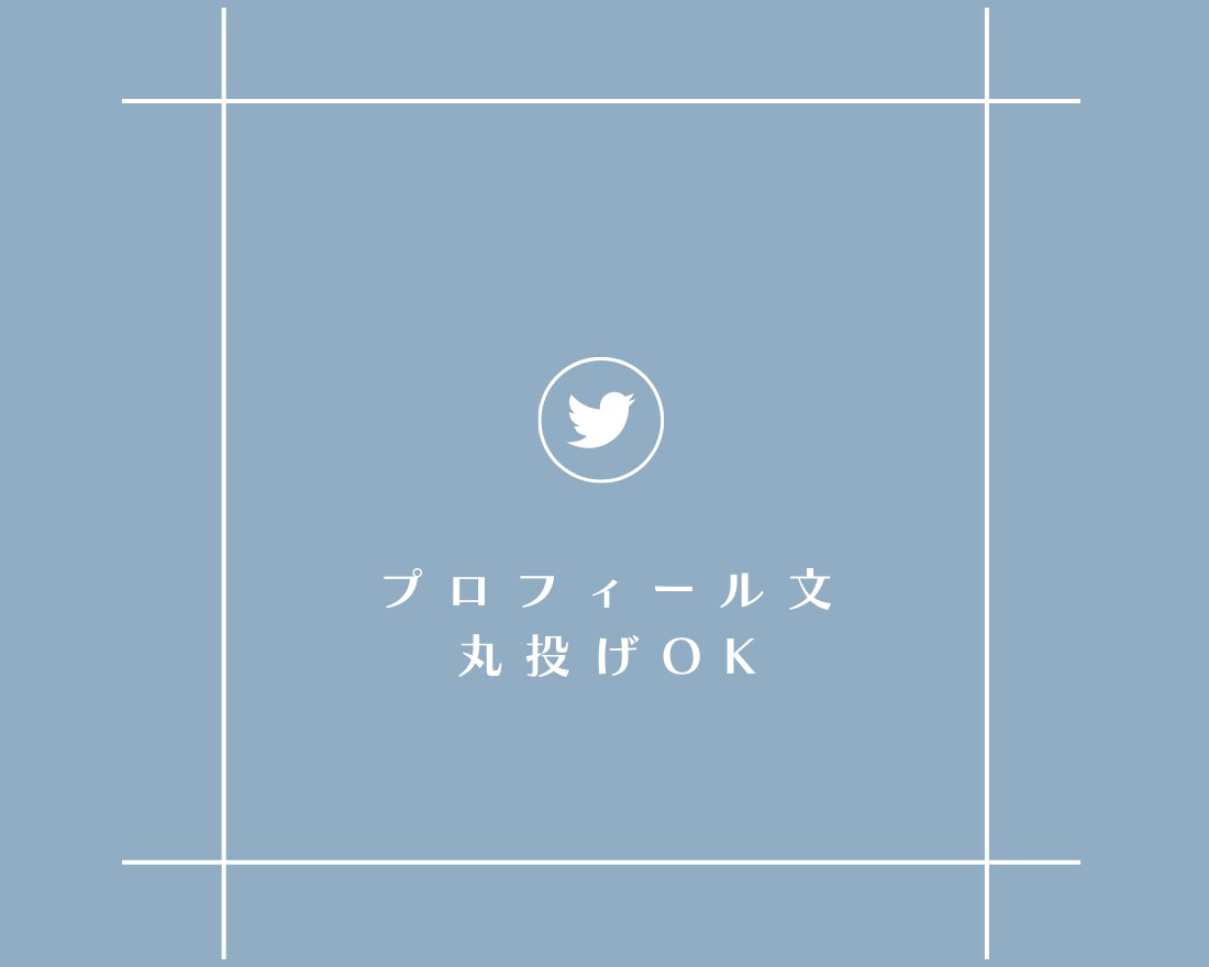 丸投げでOK！Twitterプロフィール作成します アカウントを教えて頂くだけで大丈夫です イメージ1