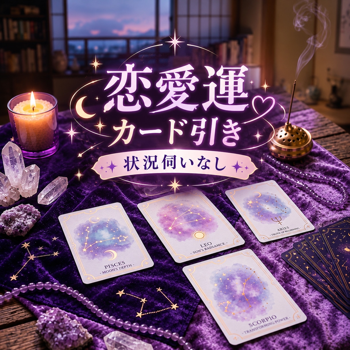状況伺いなし｜星座カードで今の恋愛運を占います 気軽に占いたい人向け！カードが示す今の恋愛運を客観的に鑑定 イメージ1