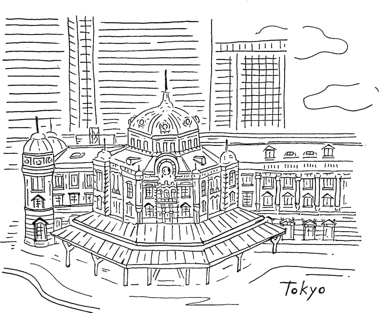 シンプルな線画で、おしゃれな風景画 描きます パンフレット、チラシ、挿絵にも◎細部まで丁寧にお描きします！ イメージ5