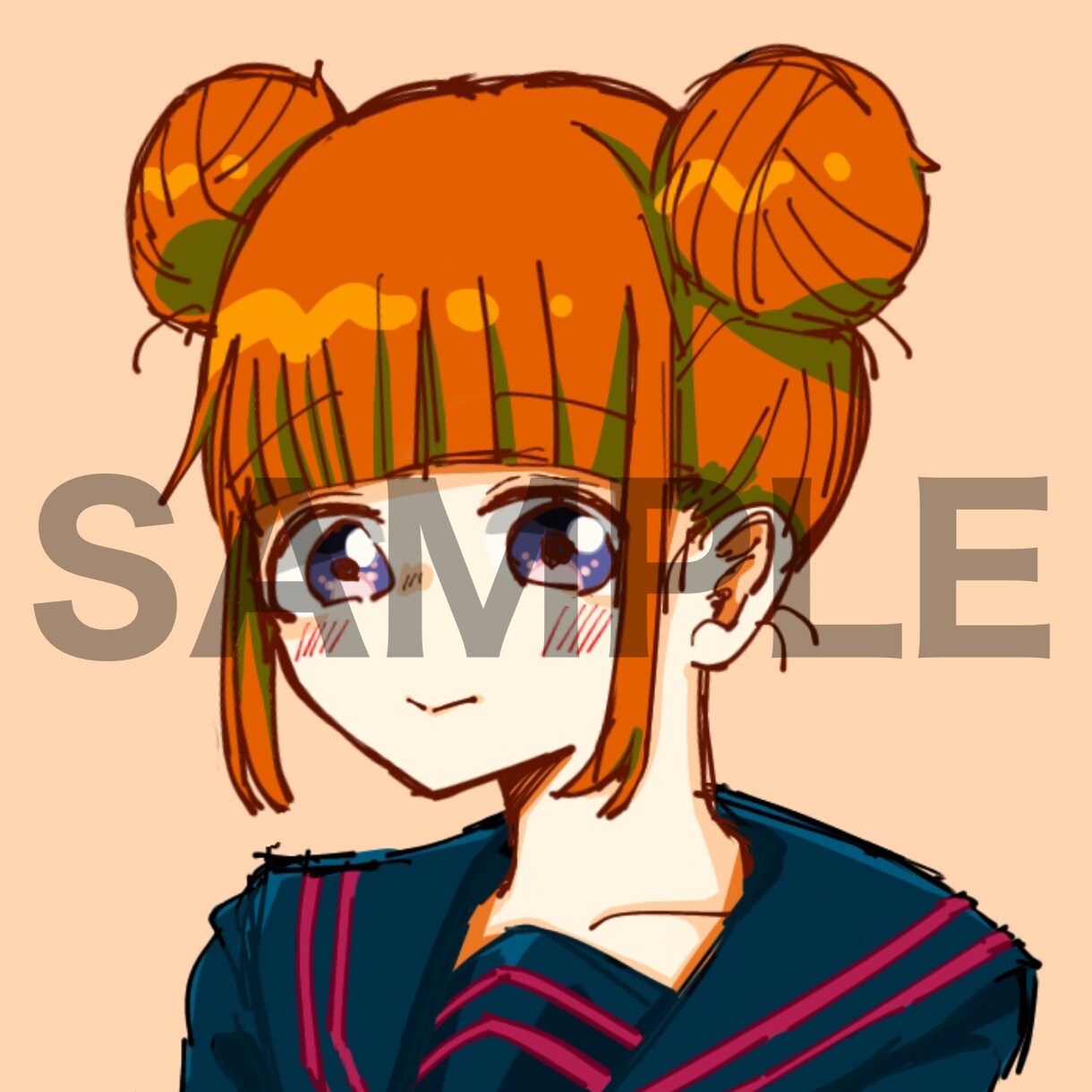 低予算でSNSアイコンを描きます 小物をつけても1000円！まずは相談してください！(^^) イメージ3