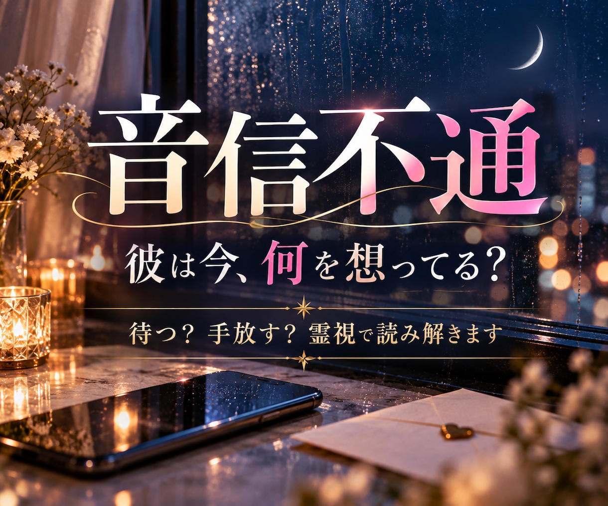 音信不通の彼の本音を霊視｜復縁の可能性を霊視します 彼の今の本音と、連絡の可能性、復縁の行方まで具体的に視ます。 イメージ1