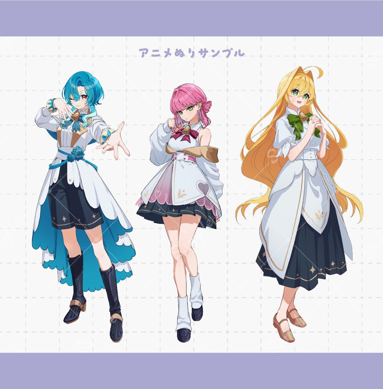キャラクター等身立ち絵制作いたします 商用利用◎TRPGやゲームの立ち絵に！ イメージ3