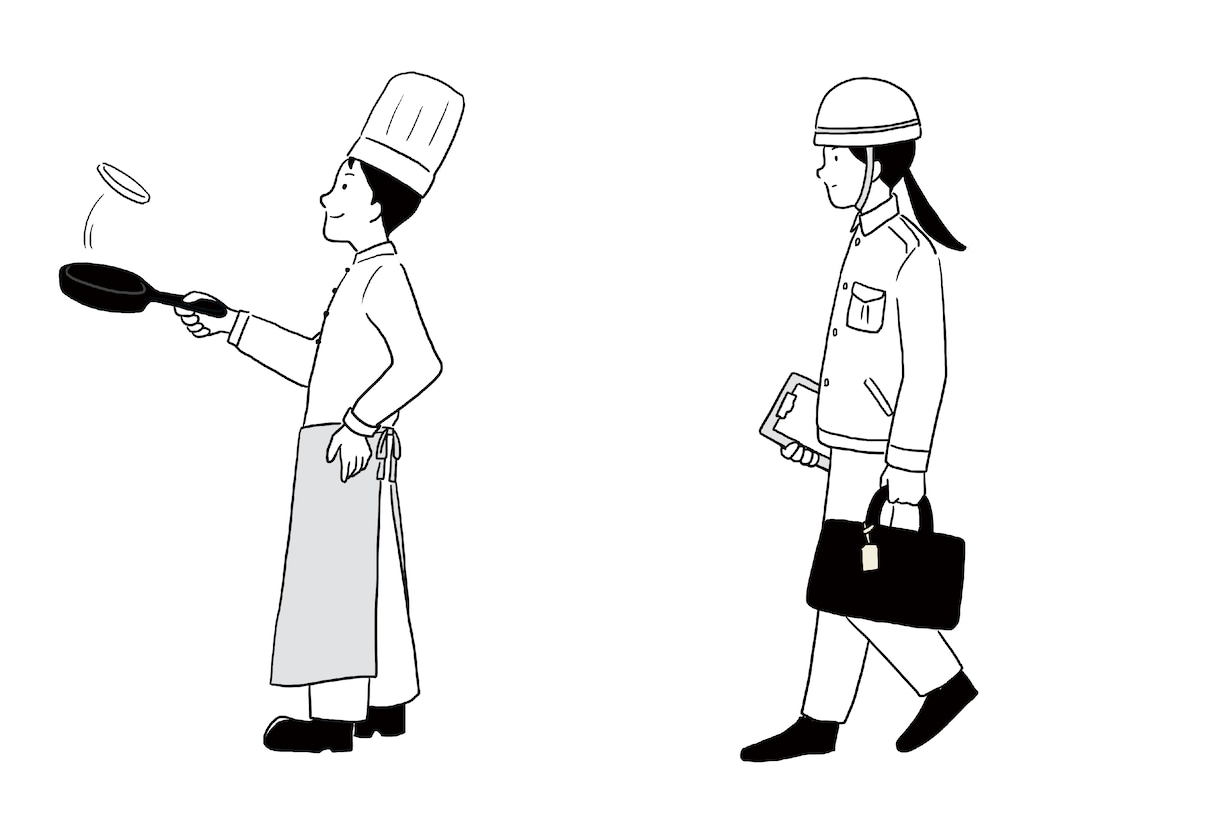 シンプルな人物イラスト描きます Webや紙面の挿絵にぴったり！シーンに応じて描ける イメージ4